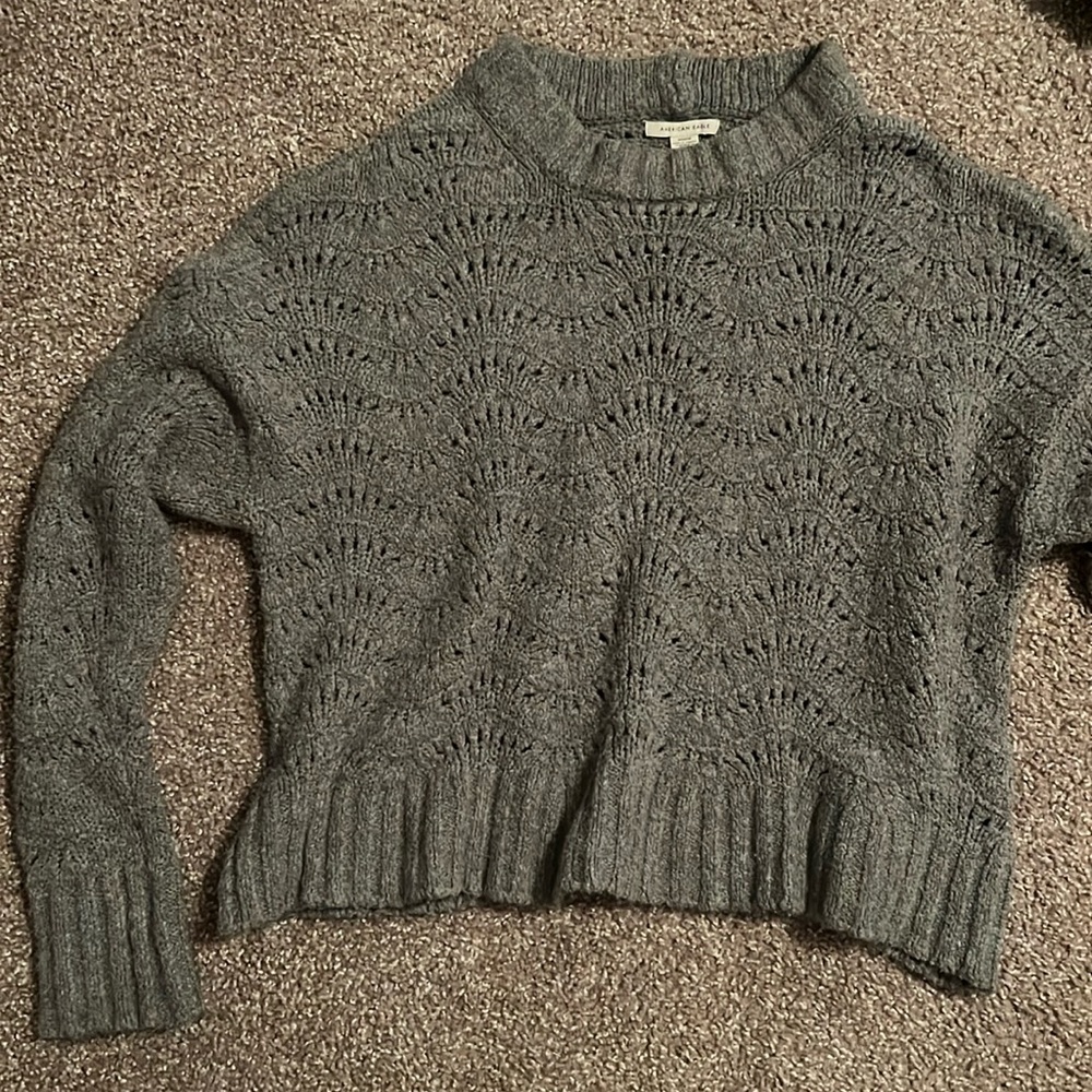 Light grey sweater. Super cozy